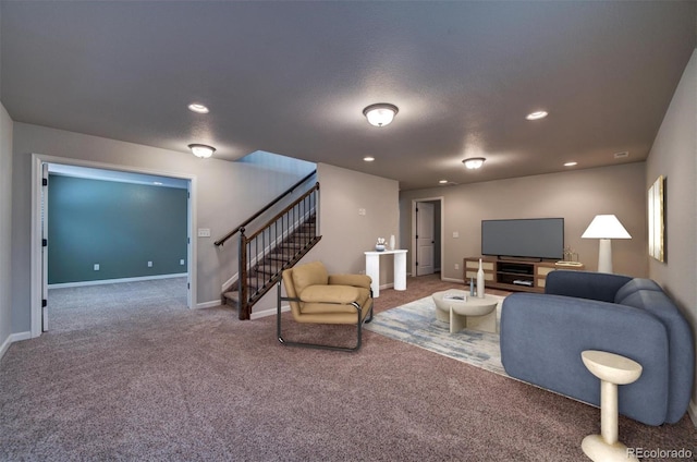 view of carpeted living room