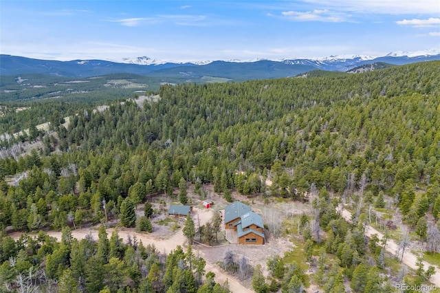 1002 County Road 99, Black Hawk, CO 80422 - view from above of property with a forest and a mountainous background