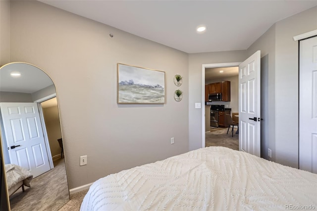 bedroom featuring carpet flooring