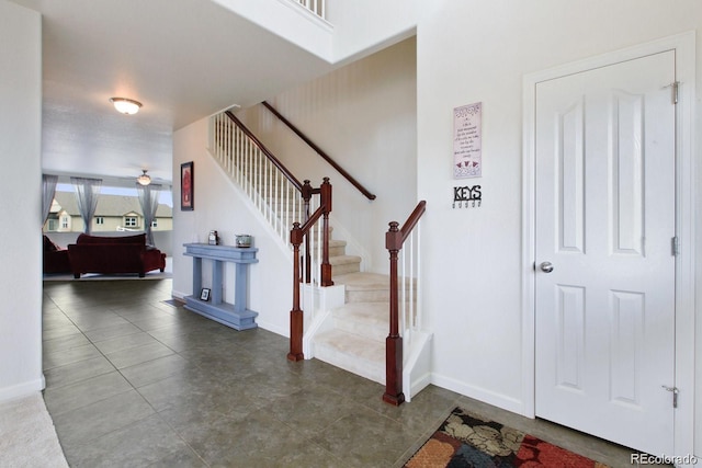 view of tiled foyer