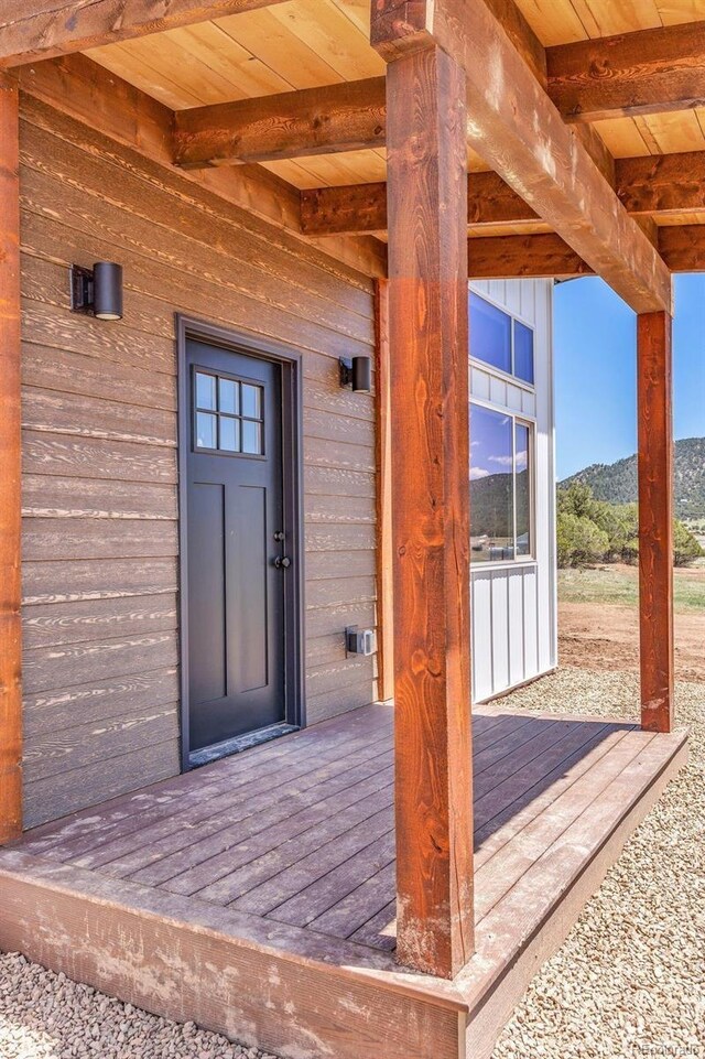 388 14th Trl, Cotopaxi, CO 81223 - view of exterior entry featuring a mountain view