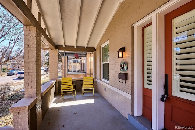 view of patio / terrace with covered porch