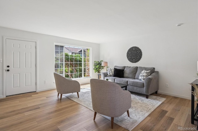 3855 S Monaco St Unit 182, Denver, CO 80237 - living room with light wood-style flooring and baseboards