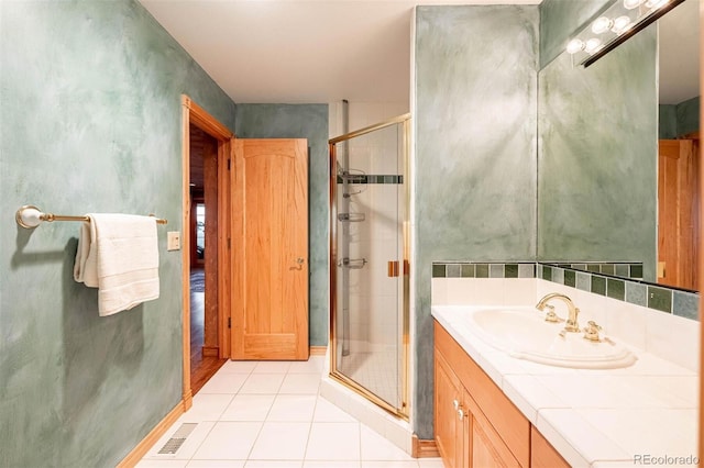 1426 Rembrandt Rd, Boulder, CO 80302 - full bath featuring a stall shower, tile patterned flooring, and vanity
