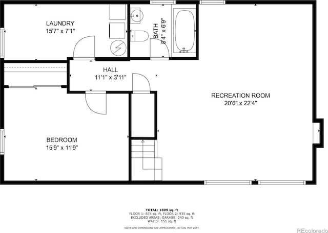 1394 S Zeno St, Aurora, CO 80017 - view of home floor plan