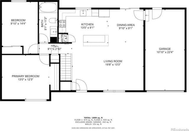 1394 S Zeno St, Aurora, CO 80017 - view of home floor plan