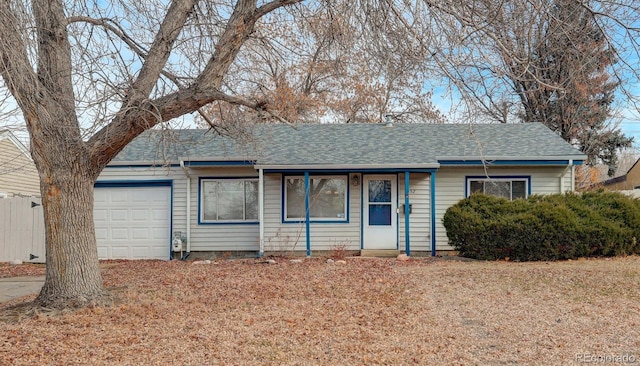 ranch-style house with a garage