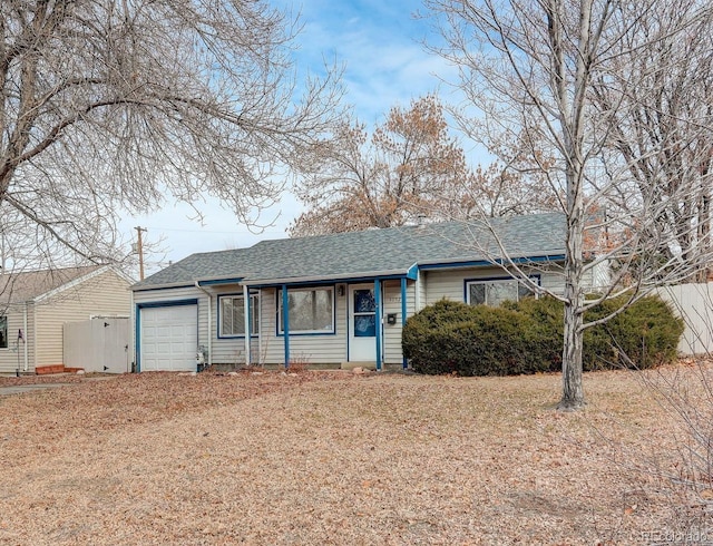 ranch-style house with a garage