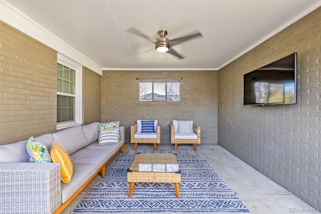 860 Magnolia St, Denver, CO 80220 - view of patio / terrace with an outdoor living space and ceiling fan