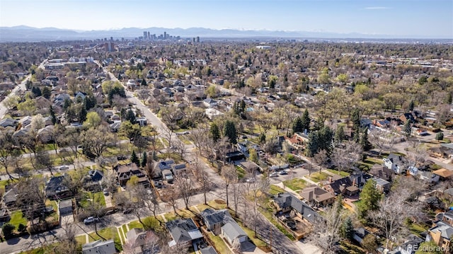 860 Magnolia St, Denver, CO 80220 - aerial overview of property's location with nearby suburban area