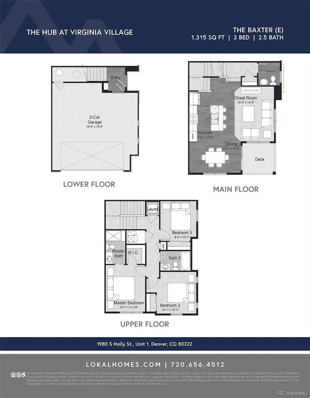2032 S Holly St Unit 3, Denver, CO 80222 - view of property floor plan