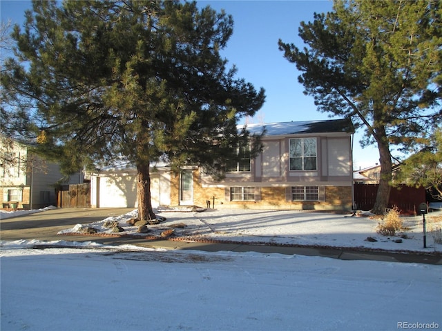 view of front of house featuring a garage