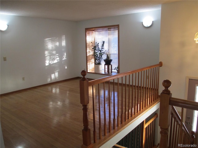 hall featuring wood-type flooring