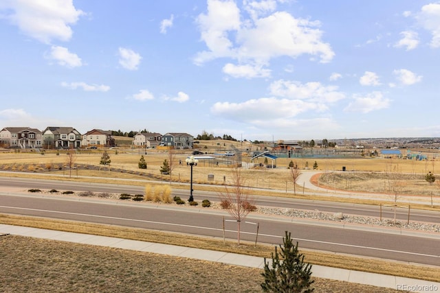 view of road featuring sidewalks