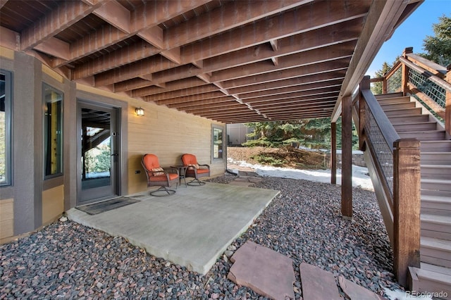 34 Amaranth Dr, Littleton, CO 80127 - view of patio featuring stairway
