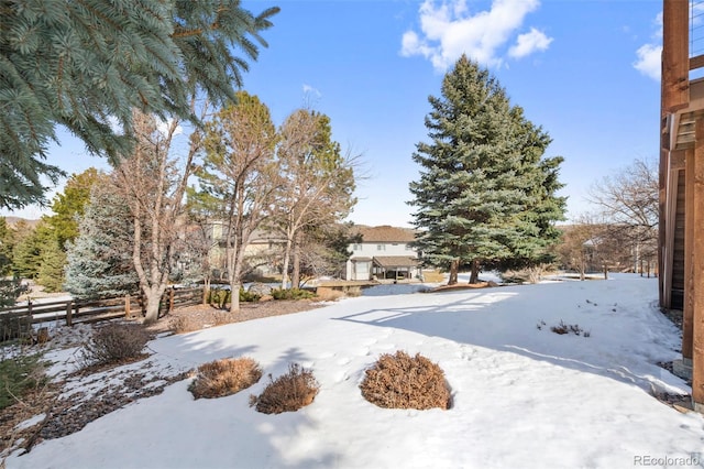 34 Amaranth Dr, Littleton, CO 80127 - yard covered in snow with fence
