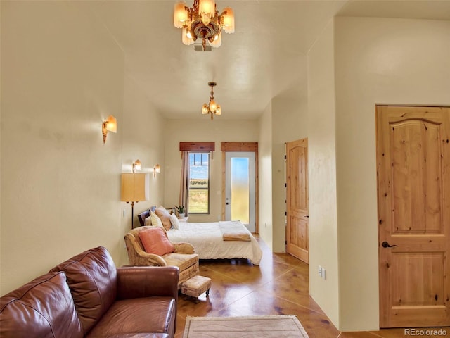 5549 Yulle Rd, Bennett, CO 80102 - bedroom featuring a chandelier