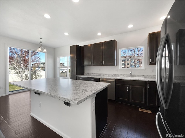 1826 Sunshine Ave, Longmont, CO 80504 - kitchen featuring stainless steel appliances, a sink, plenty of natural light, and recessed lighting