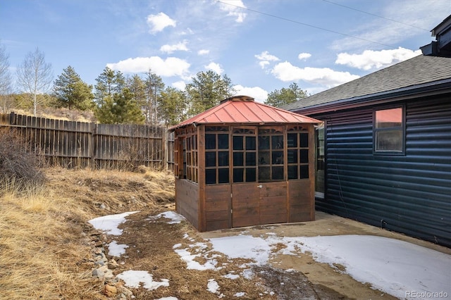 exterior space with fence