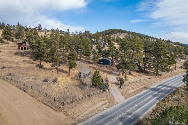 drone / aerial view with a rural view