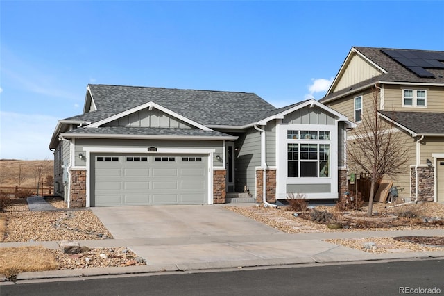 craftsman-style home featuring a garage