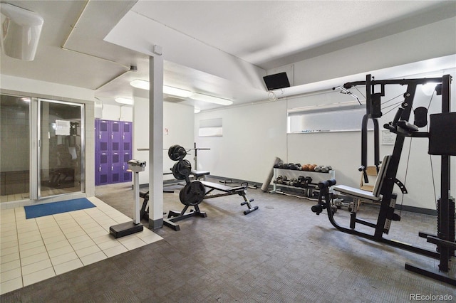 view of exercise area