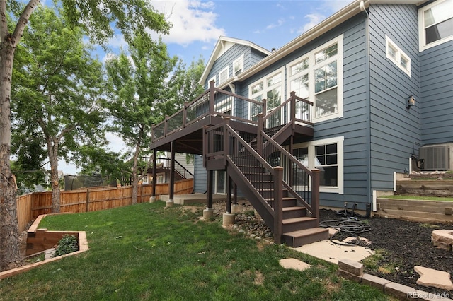 4488 Larksong Pl, Castle Rock, CO 80109 - rear view of property with stairway and a deck