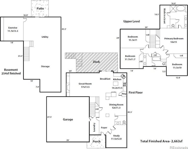 4488 Larksong Pl, Castle Rock, CO 80109 - view of home floor plan