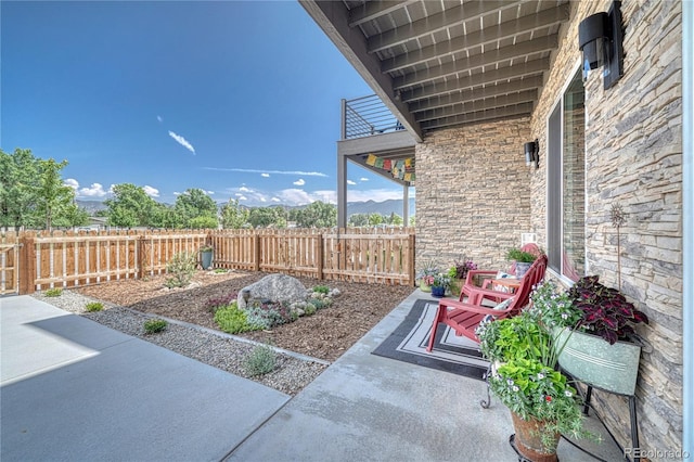 view of patio / terrace with a fenced backyard