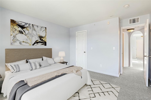 view of carpeted bedroom