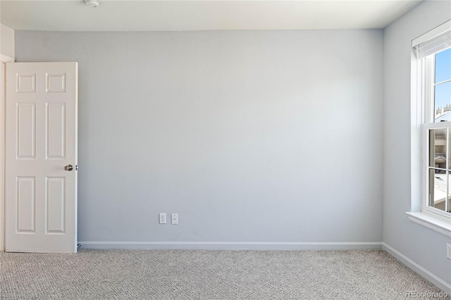 view of carpeted spare room