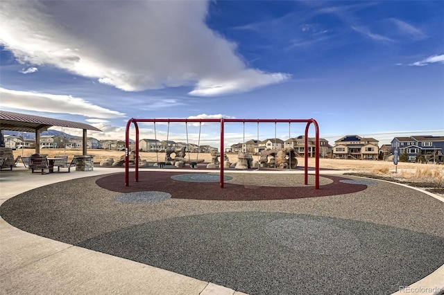 community play area featuring a patio