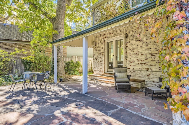 view of patio with french doors