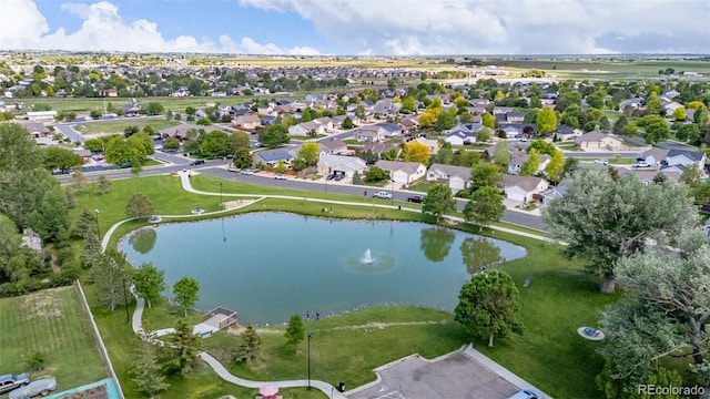 903 Cameron Dr, Severance, CO 80550 - aerial view of property and surrounding area featuring a large body of water and nearby suburban area