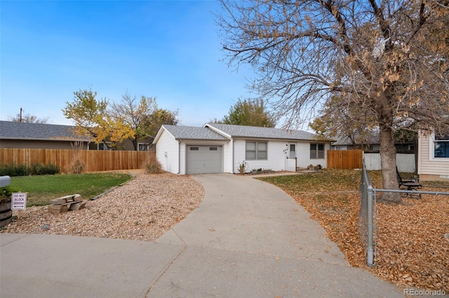 ranch-style house with a garage