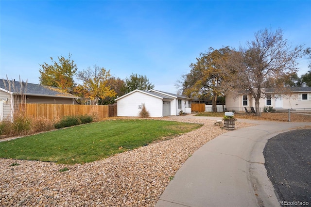 exterior space with a yard