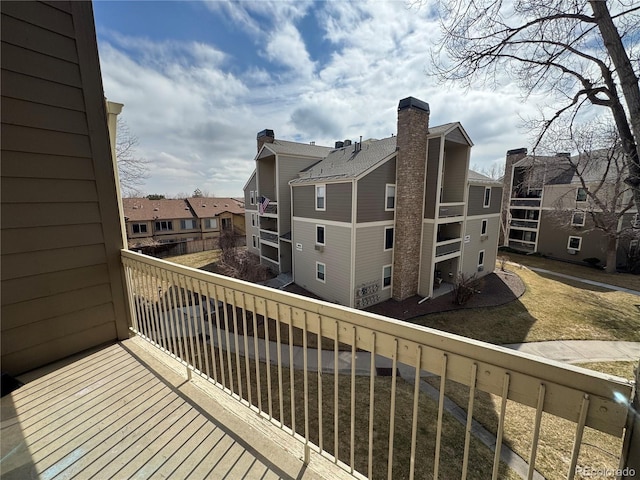 balcony featuring a residential view