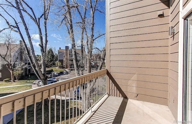 balcony with a residential view