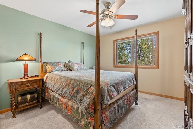 29 Cedar Ln, Bailey, CO 80421 - bedroom with carpet, baseboards, and a ceiling fan