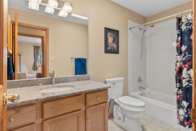 29 Cedar Ln, Bailey, CO 80421 - bathroom featuring tile patterned floors, vanity, toilet, and shower / bath combo