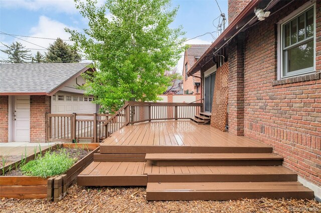 730 Cook St, Denver, CO 80206 - deck with a garage and an outdoor structure