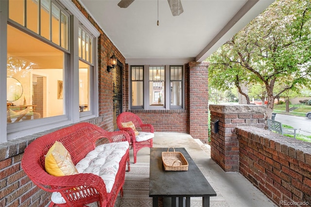 730 Cook St, Denver, CO 80206 - view of patio / terrace featuring a ceiling fan and covered porch