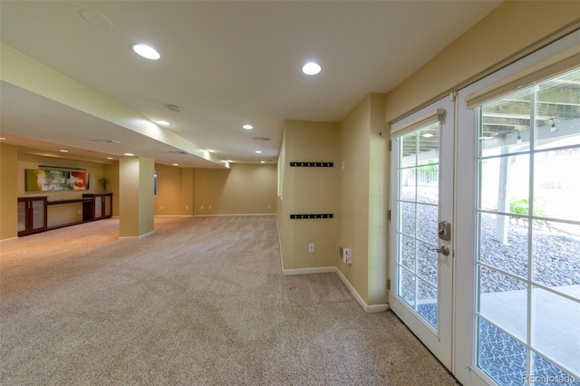 1881 Alma Ln, Superior, CO 80027 - spare room featuring light colored carpet, recessed lighting, and french doors