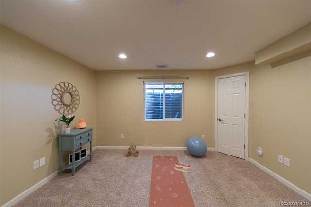 1881 Alma Ln, Superior, CO 80027 - workout room featuring recessed lighting and carpet