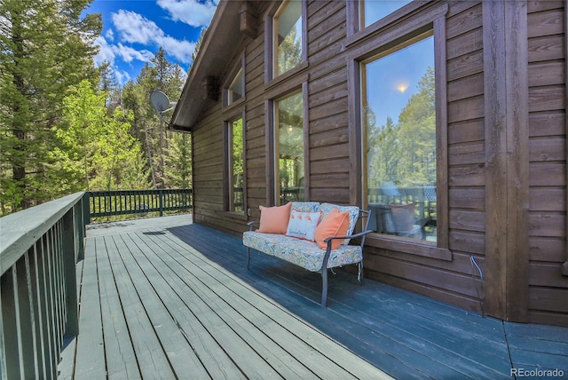 11333 Conifer Mountain Rd, Conifer, CO 80433 - view of wooden terrace