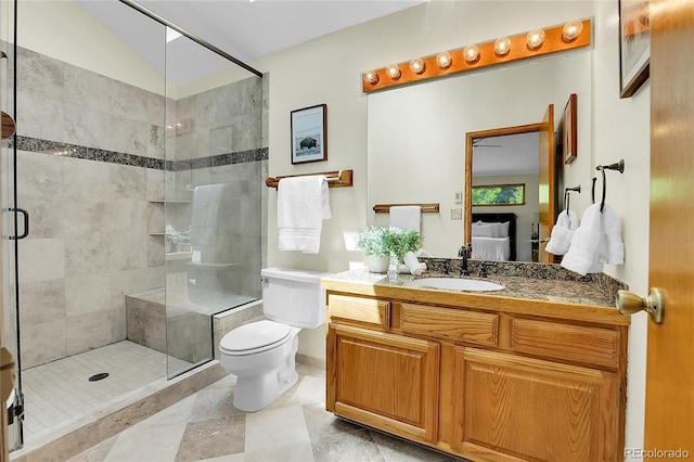11333 Conifer Mountain Rd, Conifer, CO 80433 - ensuite bathroom featuring vanity and a stall shower