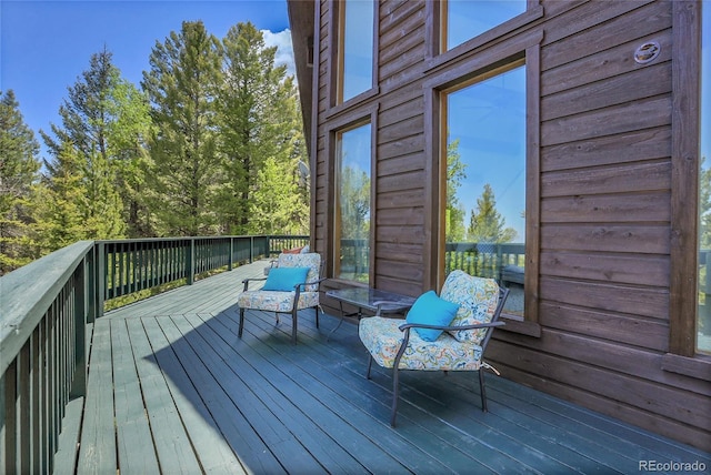 11333 Conifer Mountain Rd, Conifer, CO 80433 - view of wooden terrace