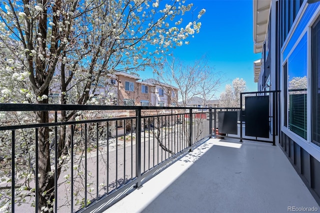 balcony with a residential view