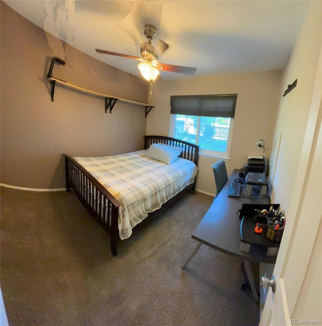 5201 E 127th Dr, Thornton, CO 80241 - carpeted bedroom with a ceiling fan and baseboards