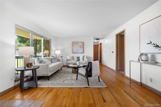 7135 S Sherman St, Centennial, CO 80122 - living room featuring light wood-style flooring and baseboards